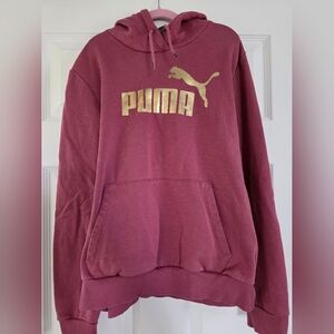 NWOT Puma Rose Hoodie with Metallic Logo